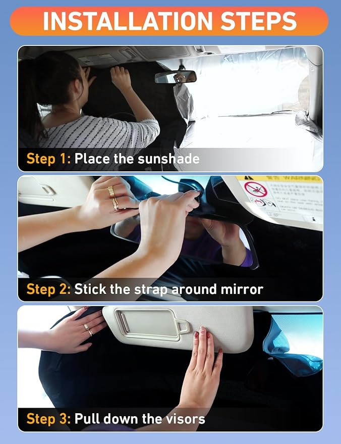 EcoNour Windshield Sunshade Compatible for Mazda CX-50 2023-2024 2025 2026, Sun Visor for Front Windshield & Window Sun Shade Cover, UV Heat Blocker & Protector, Car Accessories