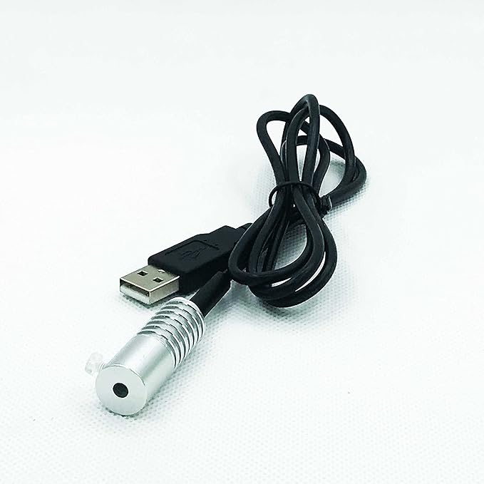 Side Glow Fiber Optic USB Light Source - Illuminator Fiber Lamp - 5V, Yellow, 8mm