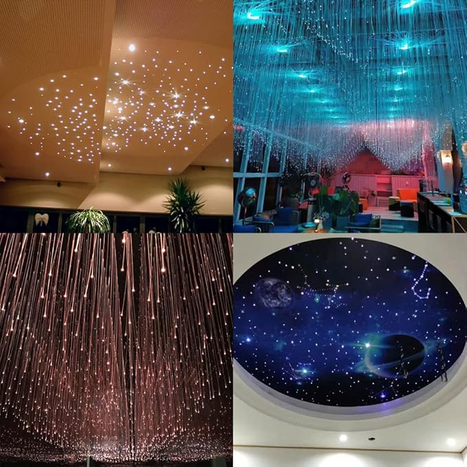 Ultra-Bright PMMA Plastic End Glow Optical Fiber Light for Fiber Optic Star Ceiling Light lamp Starlight Headliner kit for car Home(0.0098in diameter/39370ft Per roll)