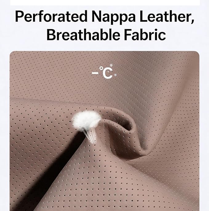 Car Neck Pillow & Lumbar Support for Porsche Taycan Sport Turismo 2022-2024 Ergonomic Breathable Mesh Auto Seat Back Cushion Headrest,Brown-Neck & Lumbar Set