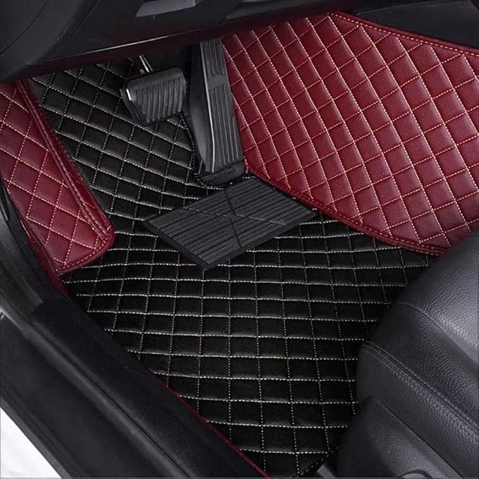 Custom Car Floor Mats for 96% Sedan SUV Sports Car Protection Full Coverage Pads Anti-Slip Leather Floor Lining All Weather Car Floor Mats (Blue)