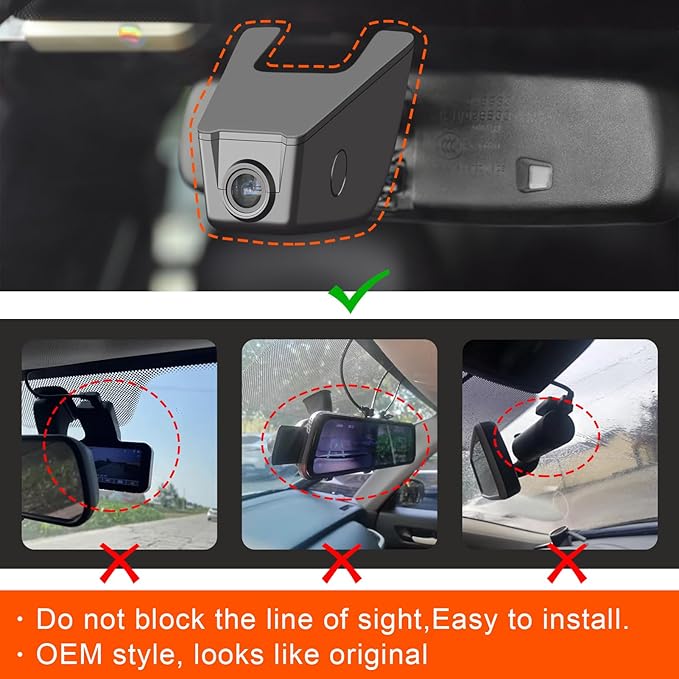 Mangoal STARVIS 2 Front 4K HDR Dash Cam IMX678 for Chevy Silverado Select 1500 2014-2021; Select 2500/3500 2015-2023 (Model E), 5GHz WiFi, GPS, 64GB