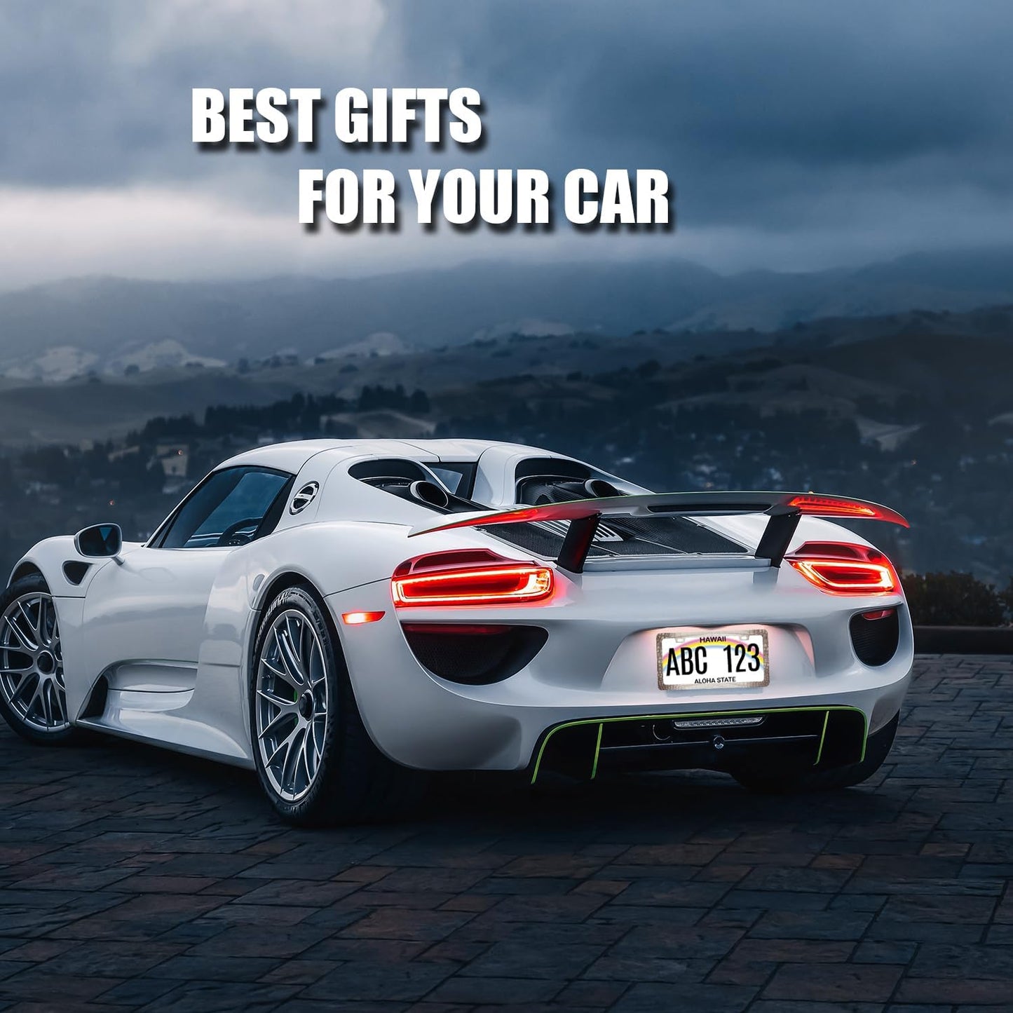 Crocodile Skin Print License Plate Frame Cool Animal Texture License Plate Holder Funny License Plate for Car Decoration Stainless Steel Car Accessory with Screws Men Women 12.3" x 6.3"