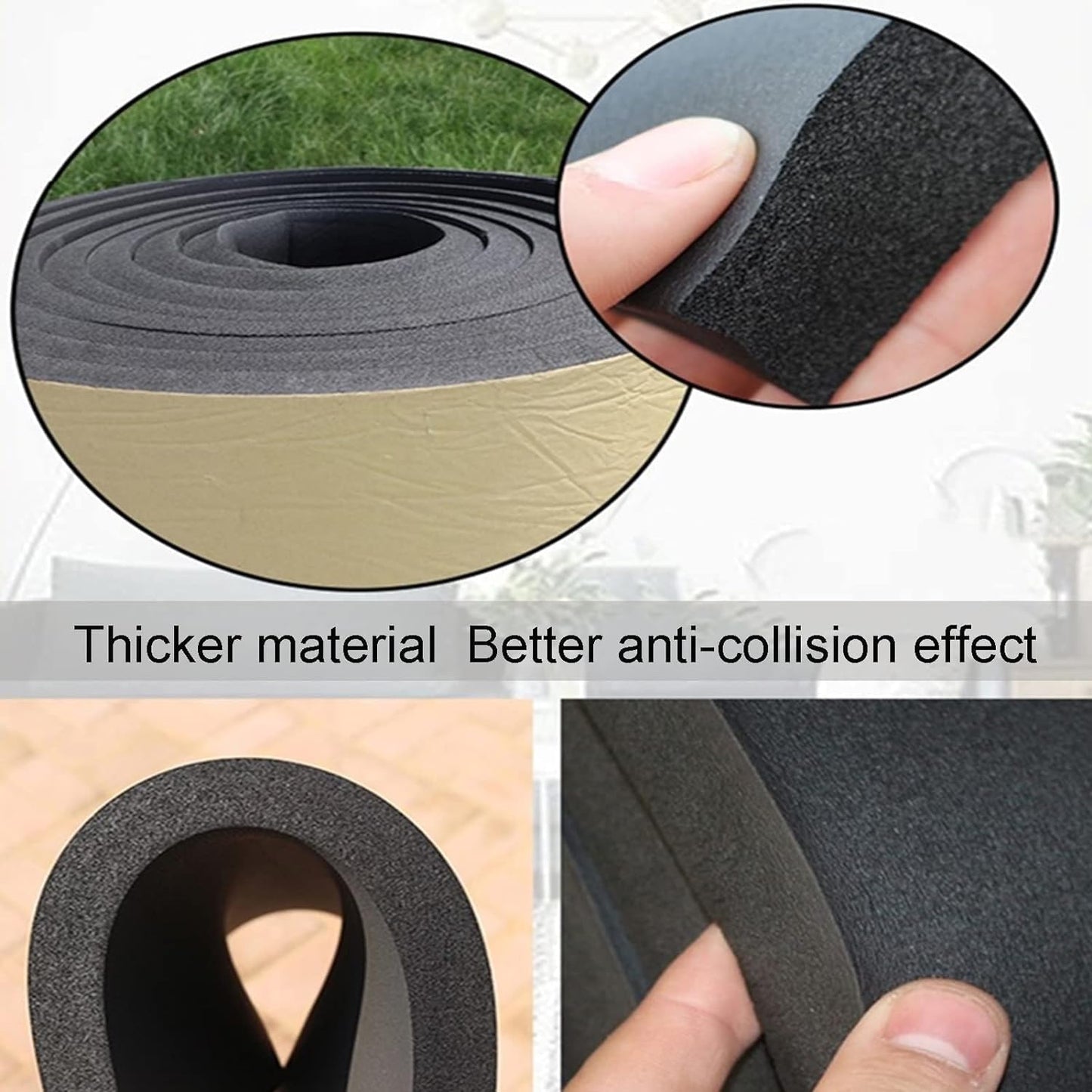 Garage Column Protector Corner Guard, Anti-Collision Waterproof Foam for Parking Garages & Warehouses, 3cm x 1m, Durable Parking Assist, Black, Protects Walls & Vehicles