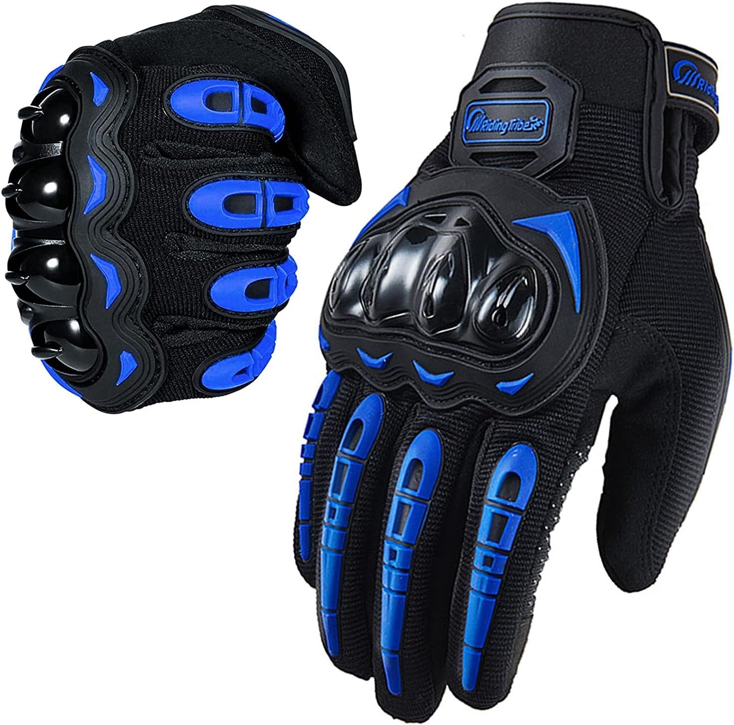 Motorcycle Gloves for Men and Women Full Finger Touchscreen Mountain Dirt Bike Gloves for Powersports BMX ATV MTB Driving Motocross Cycling Gloves(M, Blue)