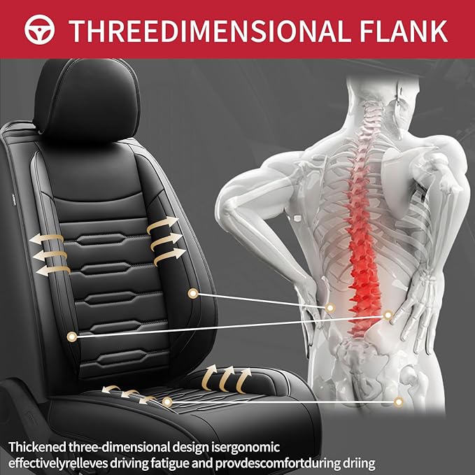 Fit Crosstrek Car Seat Covers for Subaru Crosstrek 2016-2025 2026 - Upgraded Premium Waterproof & Breathable Leather, Airbag Compatible, All-Weather Seat Cushion Protector (Full Set, Black)
