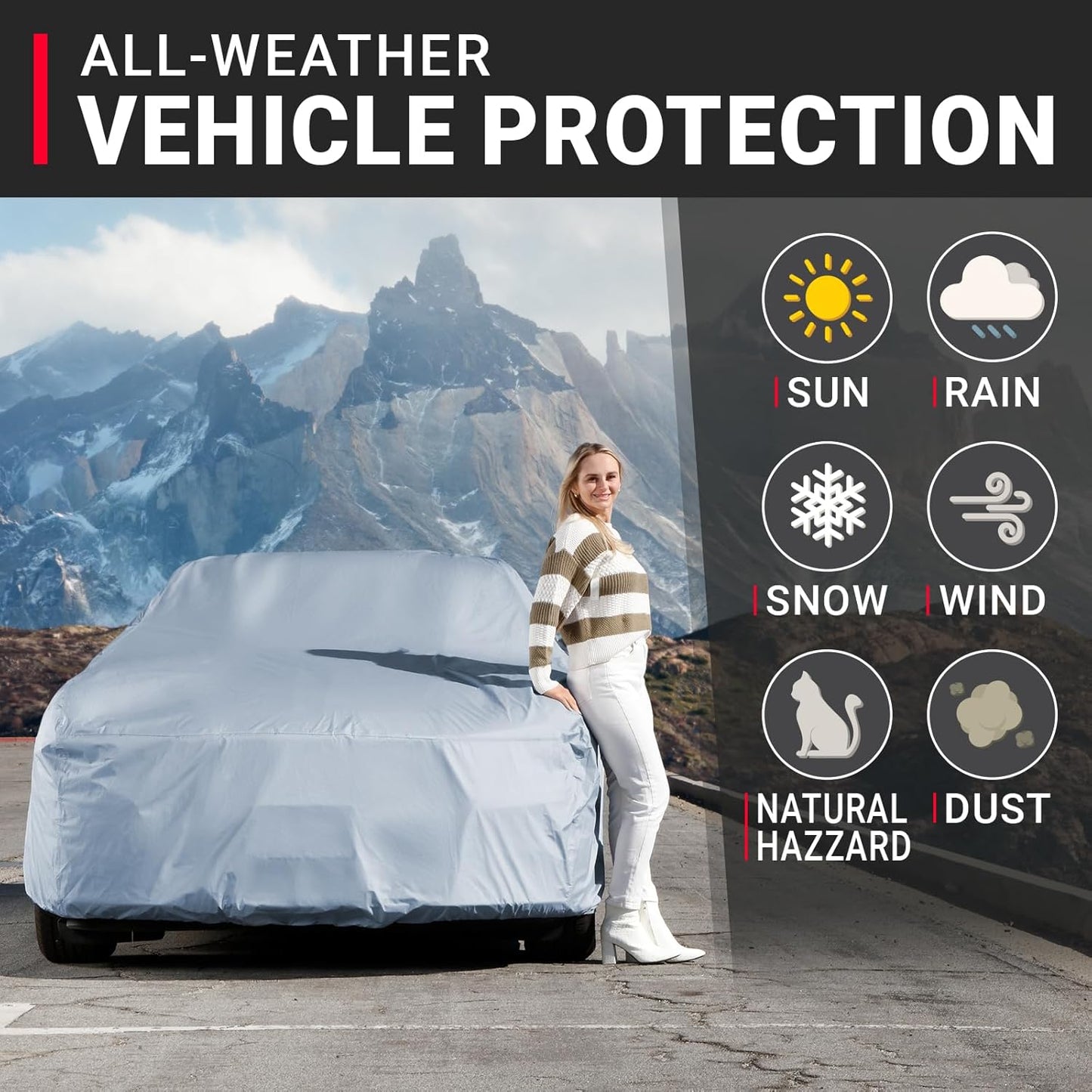 iCarCover Premium Car Cover for 1984-1987 Buick Grand National Heavy Duty Waterproof All-Weather Automobiles Custom Fit Indoor Outdoor UV Snow Protection Covers with Straps and Bag