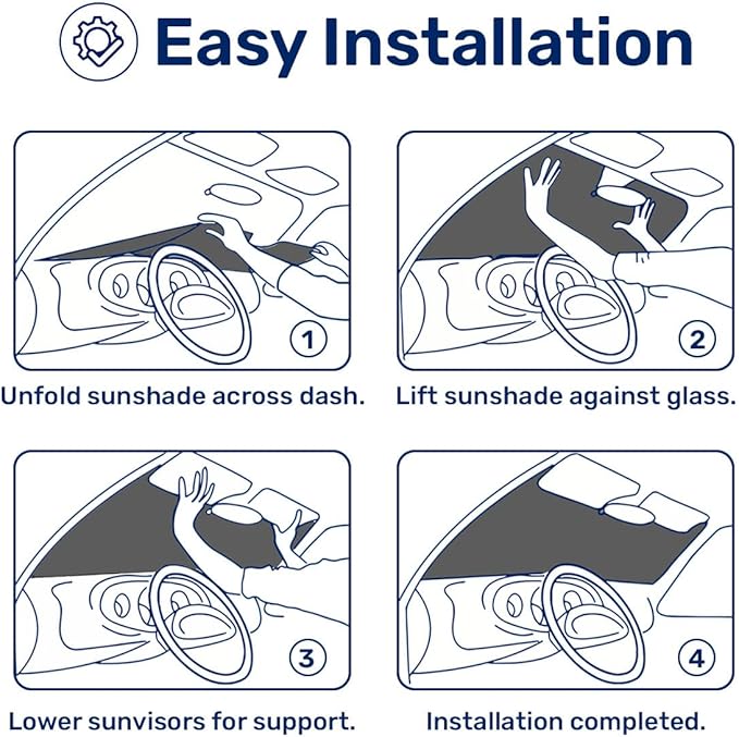 GENANY Naughty Cat Windshield Sun Shade for Car SUV Truck (55x30 inches), Sun Shade Windshield, Shades for Front Windows, Protector Blocks UV, Spring Car Decor