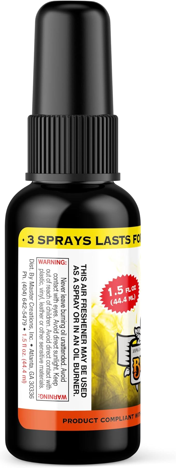 BluntPower (Sunshine, 1 Pack) Concentrated Air Freshener for Room and Car Spray - Oil-Based Diffuser Spray Bottle - Long-Lasting Bathroom Spray, Car Freshener, & Odor Eliminator Spray
