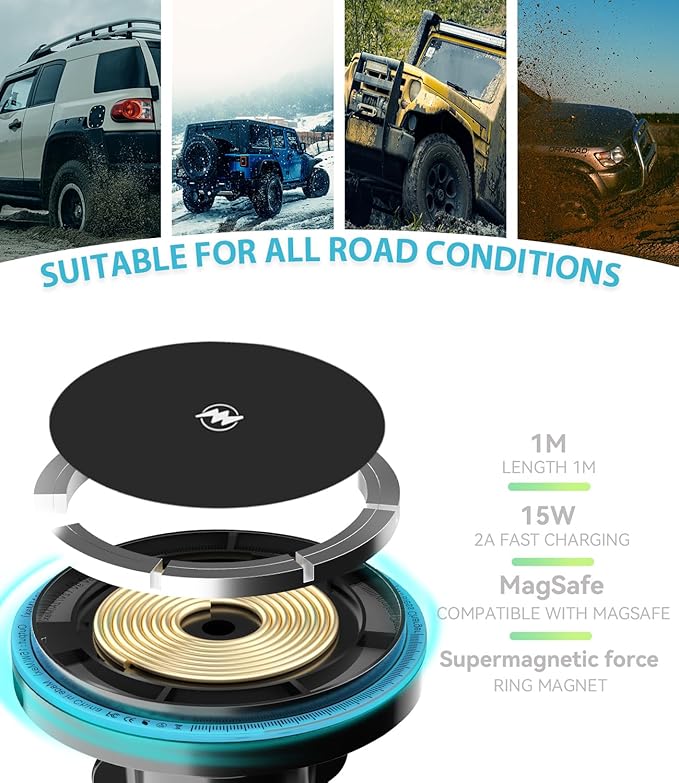 for Camry Magsafe Charger Mount,Fit for Toyota Camry 2021-2024,Fit for MagSafe iPhone 15/14/13/12/Mini Series,Dashboard Camry Accessories