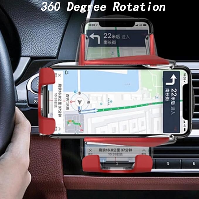Smart Car Wireless Charger Phone Holder, Smart Sensor Car Wireless Charger, Fashion Car Charger (Red)
