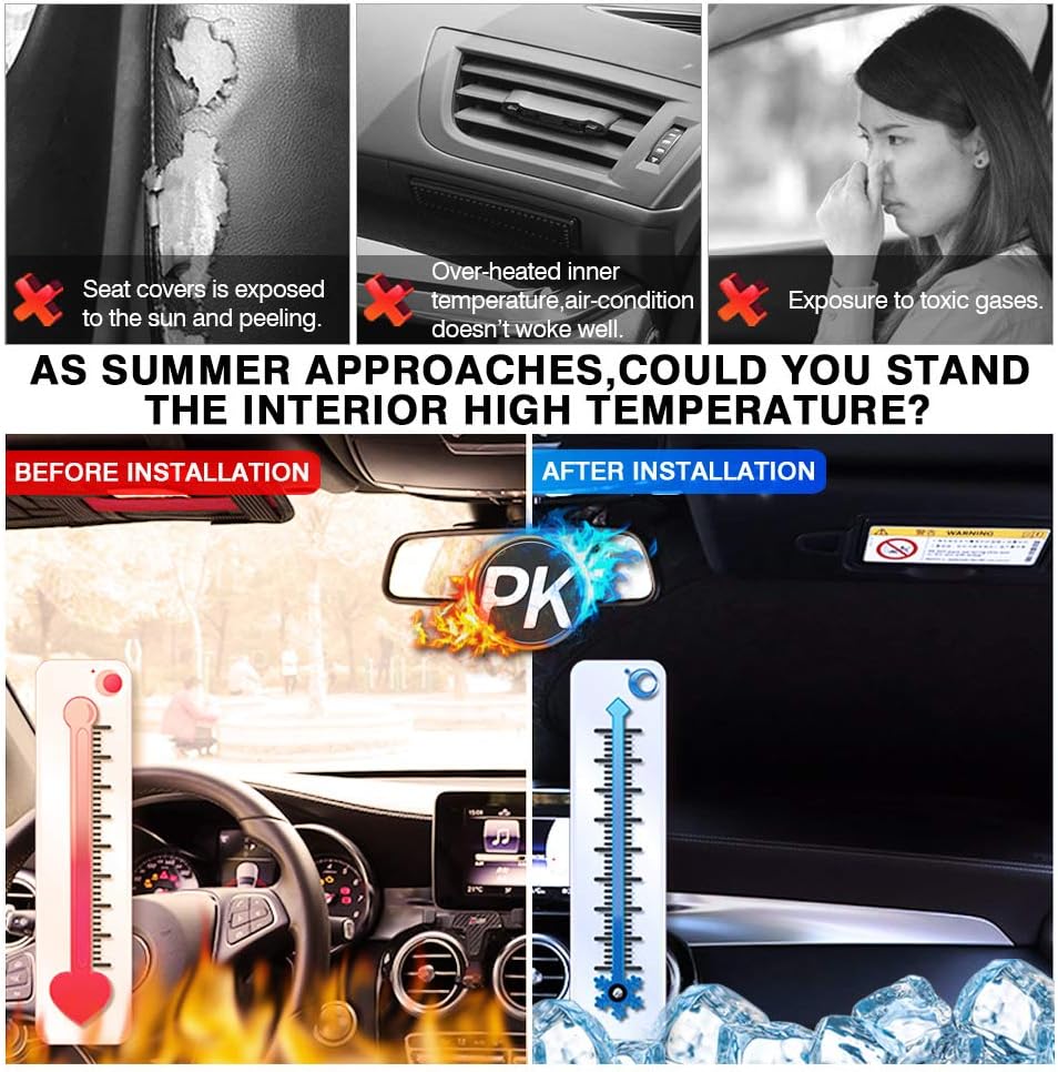 KUST Windshield Sun Shade for Honda Civic 2016-2021 Sunshade Foldable Window Sun Visor Protector Blocks UV Rays Keep Your Car Cooler
