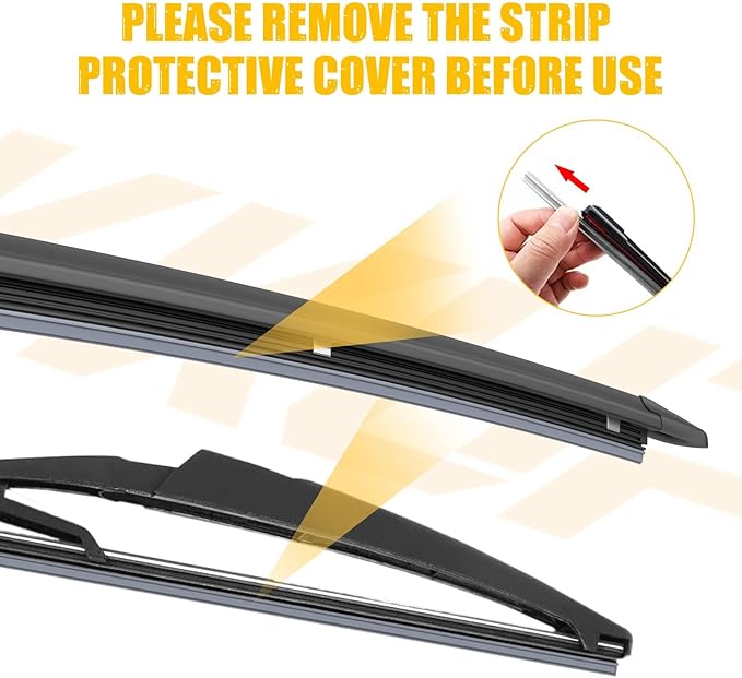 MIKKUPPA 24"+17"+12" Windshield Wiper Blades Replacement for 2014-2020 Mitsubishi Mirage, 2017-2018 Mirage G4, Front & Rear Wiper Blades, Durable Stable Quiet All Season (Pack of 3)