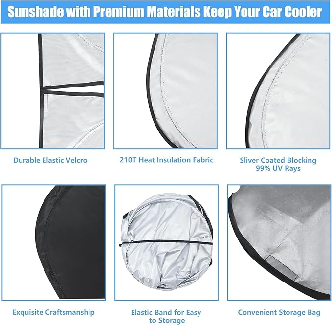 Custom Fit Windshield Sun Shade for Mazda CX-5 2017-2026 Foldable Sunshade Sun Visor Protector CX5 SUV Accressories Wind Shield Blocks UV Rays & Keeps Car Cooler