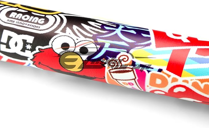 Free Tool Kit EZAUTOWRAP ES Bomber Hellaflush Anime Cartoon Car Vinyl Wrap Sticker Decal Air Release - 60"X300" (5FT X 25FT)