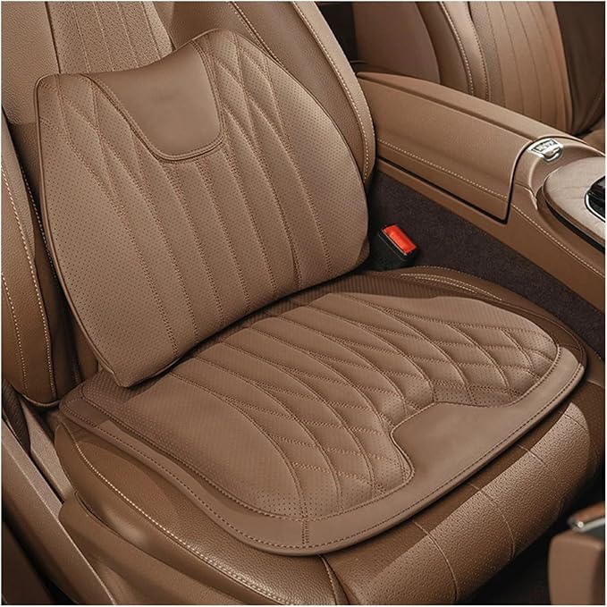F Car Seat Cushion for BMW All Model I3 I4 I8 X1 X2 X3 X4 X5 X5M X6 X7 Z4 Car Lumbar Support Pillow Auto Seat Waist Back Cushion Y (Color : Beige B)