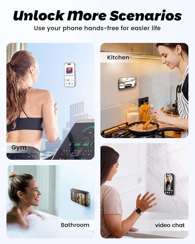 amBand ASMR Stuff Silicone Suction Phone Mount, Stable Hands-Free Sticky Holder for iPhone, Cute Aesthetic Gear for TikTok Influencers & ASMR Content Creator, Lilac Purple