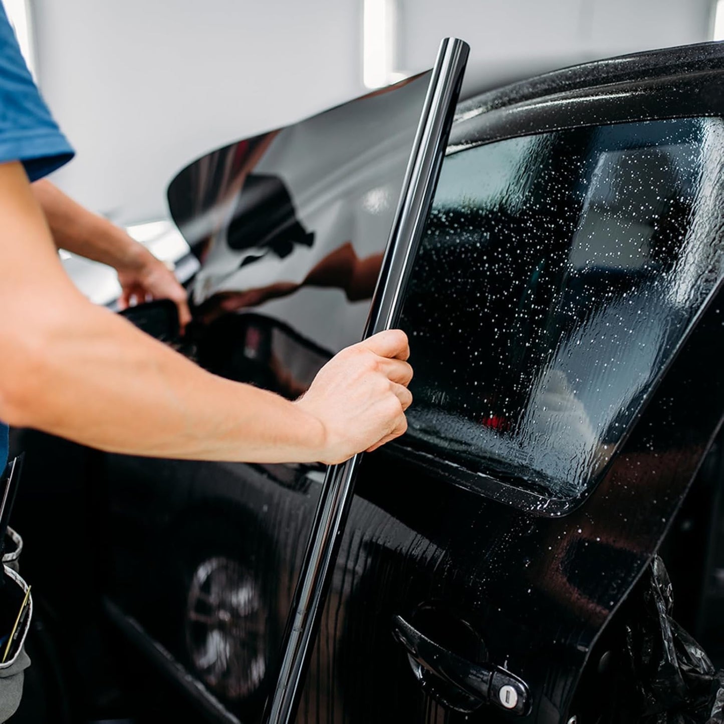 Nano Ceramic Window Tint Film for Cars - 2 Ply Scratch Resistant with Heat Control and UV/IR Rejection (5% VLT, 20inx100ft), OWFCR-10006