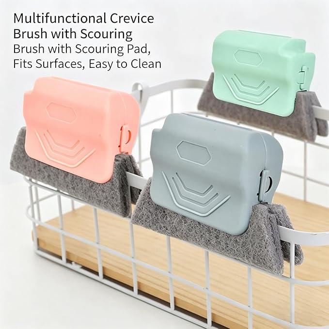2026 New Magic Window Track Cleaner, Window Groove Cleaning Brush Tools Set, for Cleaning Tile Grout, Louver Blades, Car Air Conditioning Vents, and Narrow Gaps (3pcs Gray)