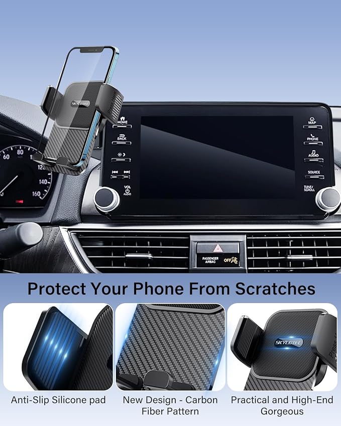SKYLOTEC Car Phone Holder for Toyota C-HR CHR 2019 2020 2021 2022 Accessories 8-Inch Screen Fixed Clip, Automobile Cradles Phone Mount, Cell Phone Base Not Block Air Vent(Universal Holder)