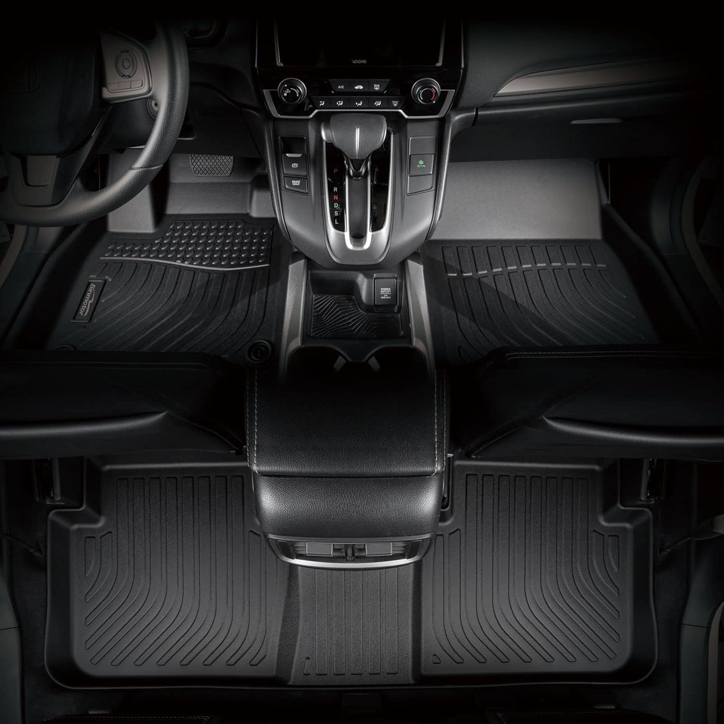 Binmotor-Custom Floor Mats & Cargo Liner for Acura RDX 2019 2020 2021 2022 2023 2024 2025, Front & 2nd Row & Cargo Mat Full Set, TPE All Weather Car Floor Mat for Acura RDX Accessories Floor Liners
