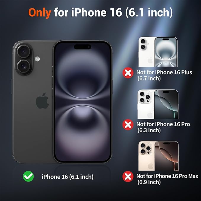 SUPFINE Magnetic for iPhone 16 Case (Compatible with MagSafe) (Military Grade Drop Protection) Slim Translucent Matte Shockproof with Anti-Fingerprint Phone Case,Lavender Gray