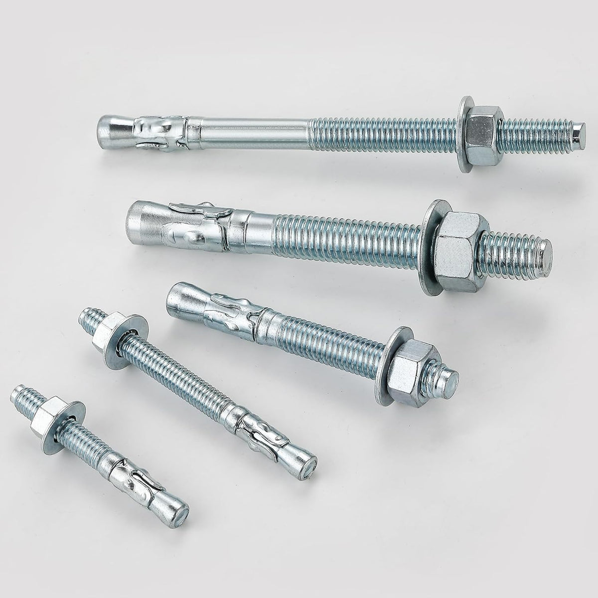 1/4x1-3/4 10Pcs Inch Standard Fasteners for Heavy-Duty Zinc Wedge Anchors for Cement and Concrete