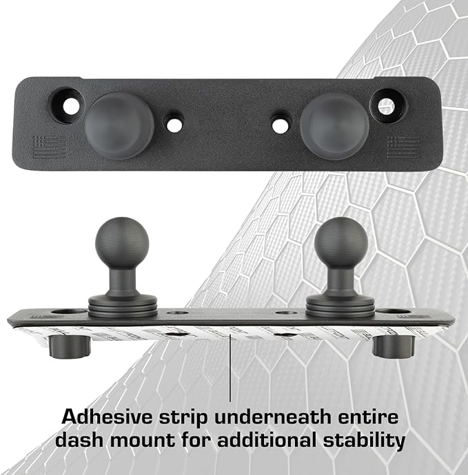 Bulletpoint Dash Mount Cell Phone Holder Compatible with 2013-2018 RAM Truck & 2019+ RAM 1500 Classic 20mm Ball Mount - Compatible with iPhone and Android Smartphones (Dual Ball with 2 Phone Holders)
