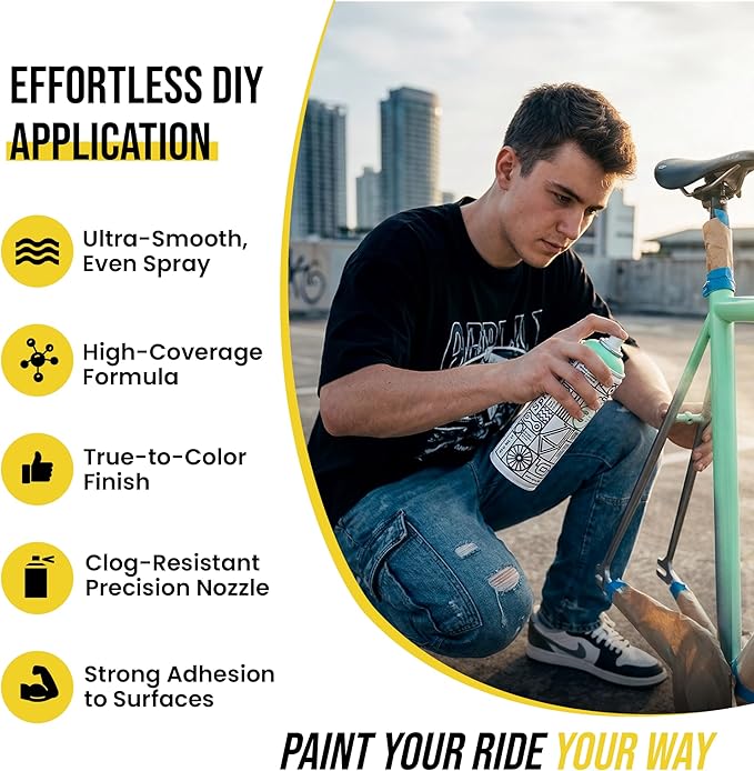 Spray.Bike Spray Paint | Designed Mainly for Bicycles | Multi-Use Acrylic Spray Paint for Metal, Plastic | High Coverage Bike Paint, 400ml