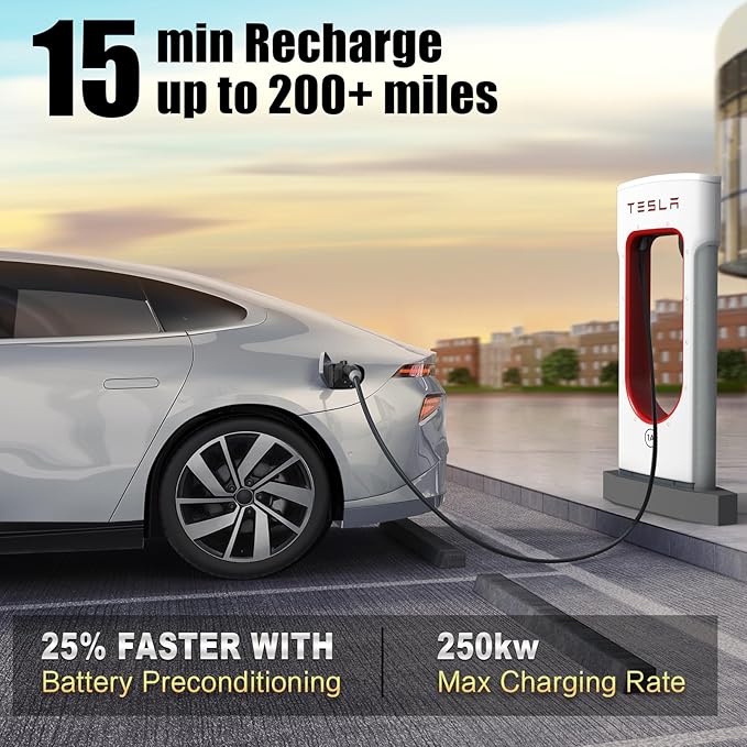 2026 Upgraded for NACS to CCS Adapter, [Max 500A 1000V] Fast Charge Electric Vehicle Charging Adapter, Tesla Supercharger to CCS1 Charger Adapter Compatible with Tesla Superchargers