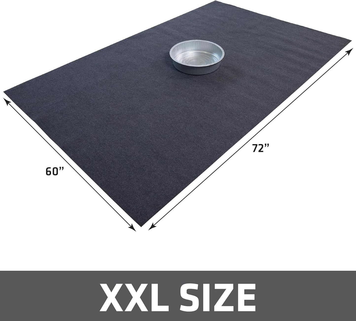 Drymate Premium Maintenance Mat Oil Spill Garage Floor Mat (60" x 72"), Absorbent, Waterproof, Contains Liquids, Protects Garage Surface or Driveway, Reusable, Washable, Durable (USA Made)