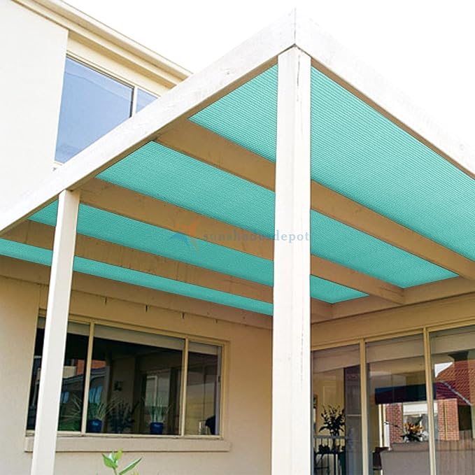 TANG Sun Shade Fabric Roll 8'x99' Shade Cloth for Garden Turquoise Green HDPE Mesh Shading Pergola Cover Replacement Canopy, 95% Blockage Sunshades for Outdoor Patio Backyard Plant