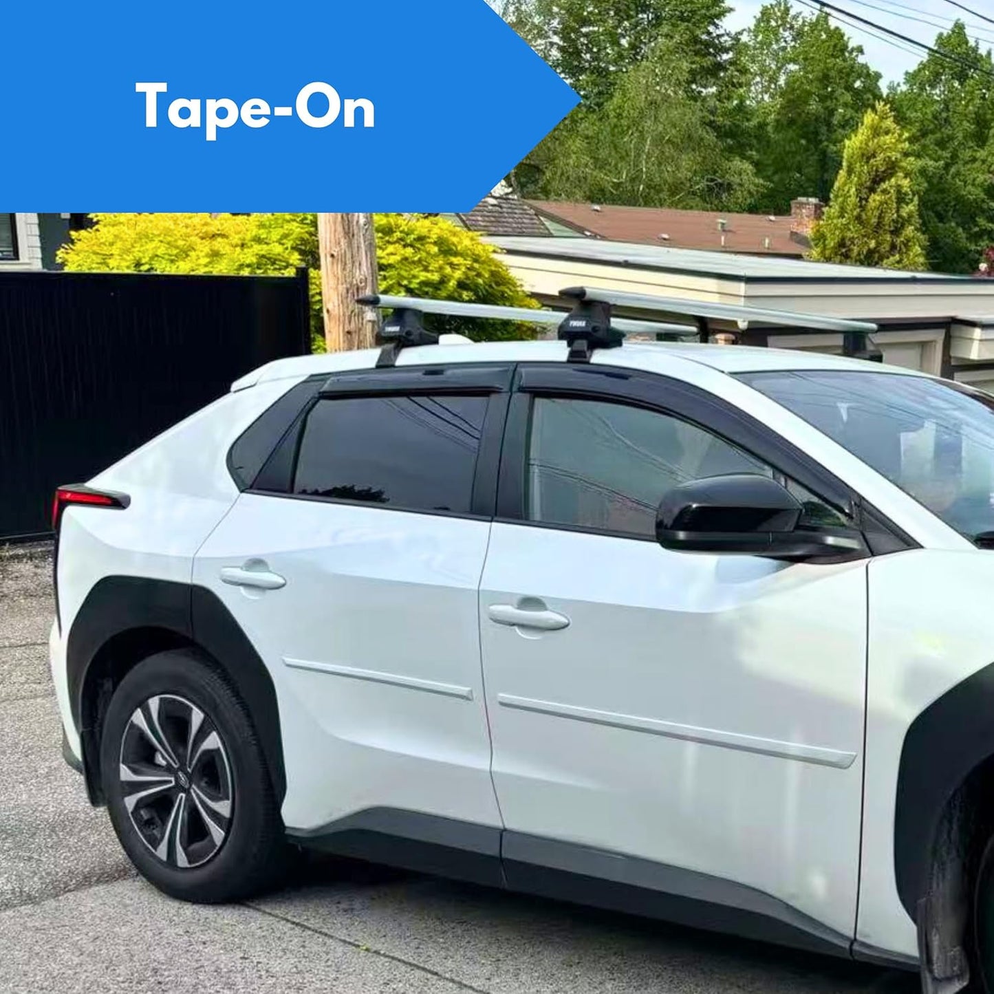 KPY Window Visor Compatible with Chevrolet Chevy Cruze 2016-2019 (Excludes Classic Model), 4PC Rain Guard Side Window Vent Deflectors Tape-On Style, 2016 2017 2018 2019