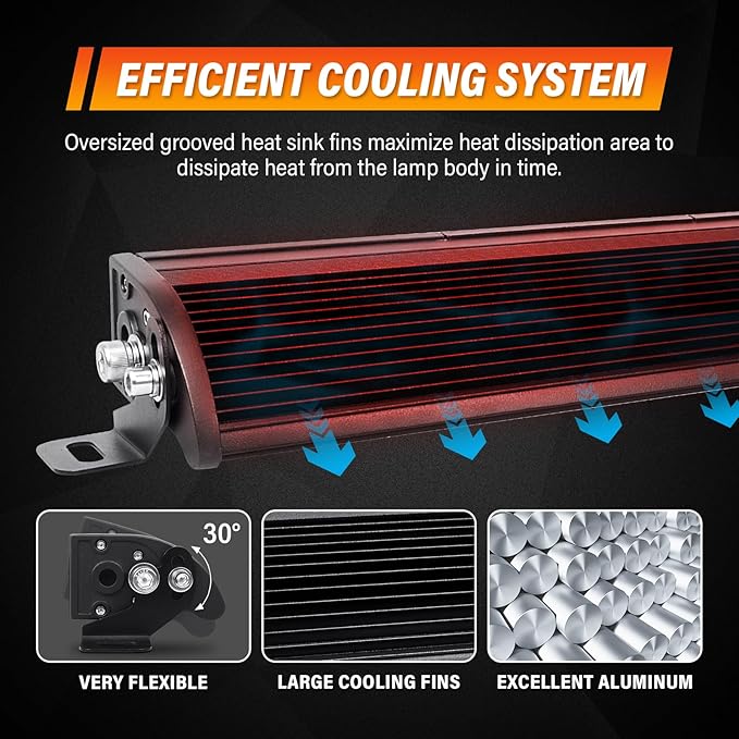 AUXTINGS 38 inch Single Row Dual Color LED Light Bar 210W Off Road Light Bar White Amber Combo LED Work Light Truck UTV 4x4 Cars SUVs ATVs Boats Fog Driving Light with Wiring Harness kit