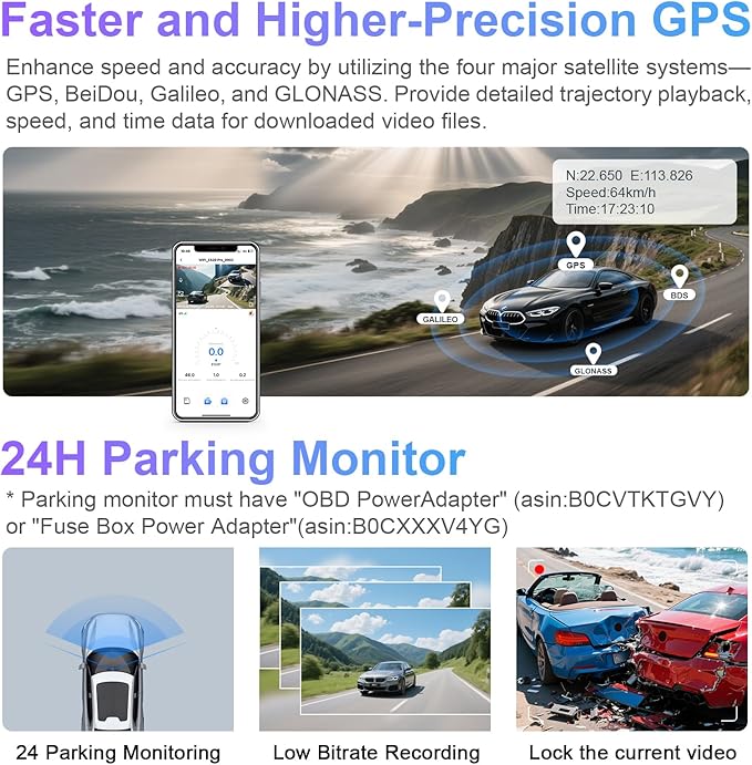 Mangoal 4K Front & 2K Rear 2 Channel HDR Dash Cam, Dual STARVIS 2 IMX678 IMX675 Fit for Chevy Silverado 1500 2019-2021, 1500 Limited 2022 and HD 2020-2023 (Model B), 5GHz WiFi, GPS, 128GB