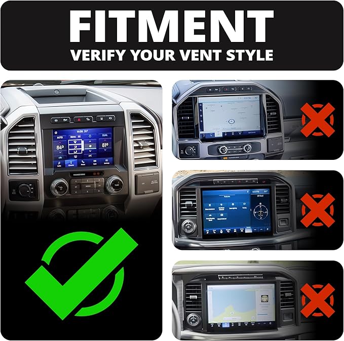Tackform LINK Vent Phone Mount Compatible with 2015-2020 Ford F-150, 2017-2021 Super Duty, 2018-2021 Expedition | Aluminum | Universal Magnetic Holder | 2" Arm | Orange Knob | (NOT MAGSAFE Compatible)