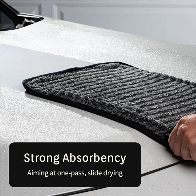 High Absorbency Weavy Microfiber Car Drying Towel 1200gsm (2pack, 15.7"x27.5")