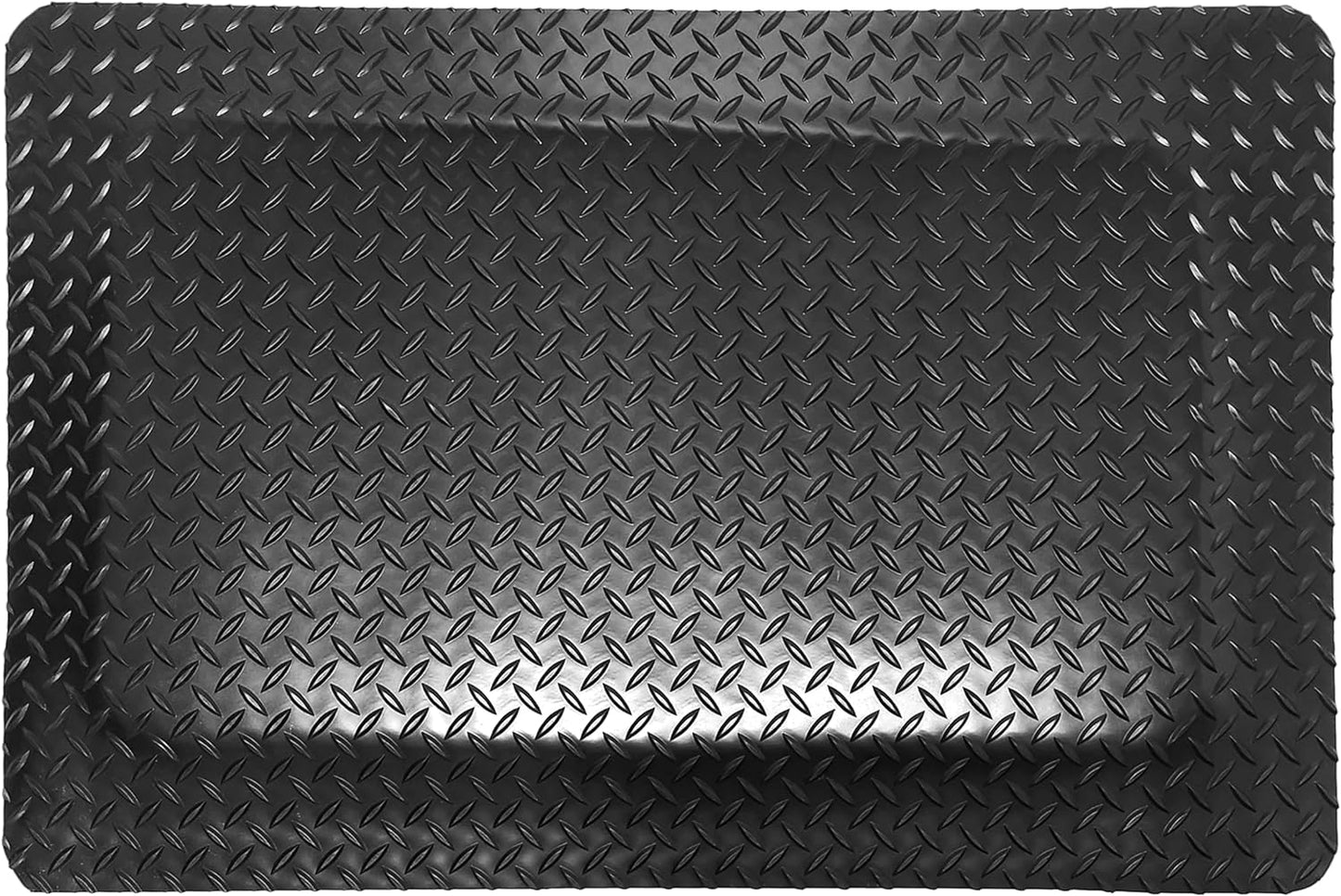 Rhino Mats, American Classic Diamond Anti-Fatigue Mats, Industrial Ergonomic Comfort Standing Mat for Work, Home, Garage, Office, Kitchen or Anywhere (Black 1" Thick, 4 FT. x 6 FT.)