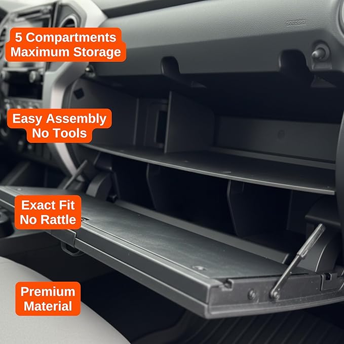 Vehicle OCD – Glove Box Organizer for Toyota Tacoma (2024-2026) – Made in USA - SLX183