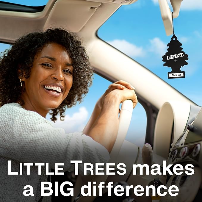 LITTLE TREES Car Air Freshener | Hanging Tree Provides Long Lasting Scent for Auto and Home | 24 Air Fresheners |Peach Ginger Spritz