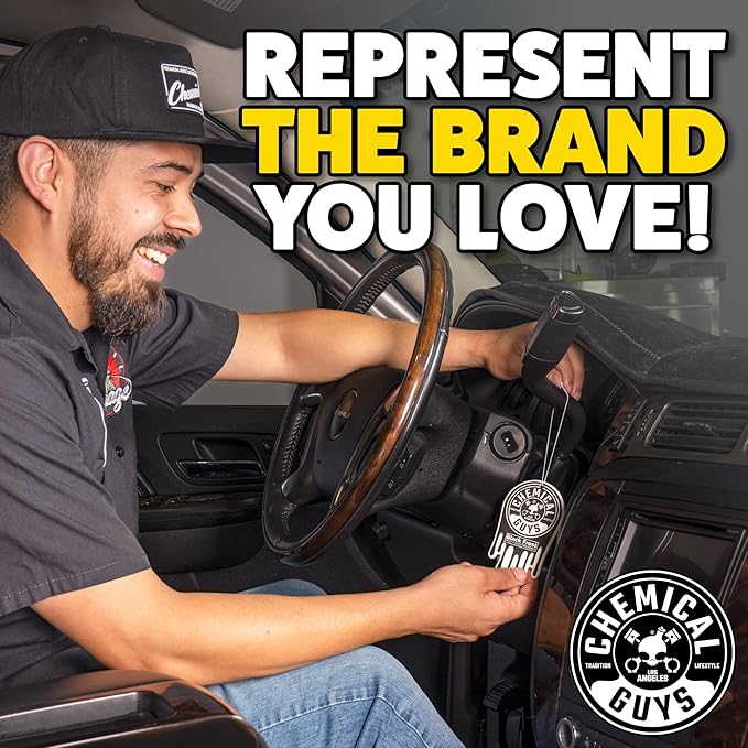 Chemical Guys Black Frost Air Freshener and Odor Eliminator, 16 fl oz Spray with 3 Pack of Hanging Air Fresheners (Great for Cars, Trucks, SUVs, RVs, Home, Office, Dorm Room & More) - HOL432