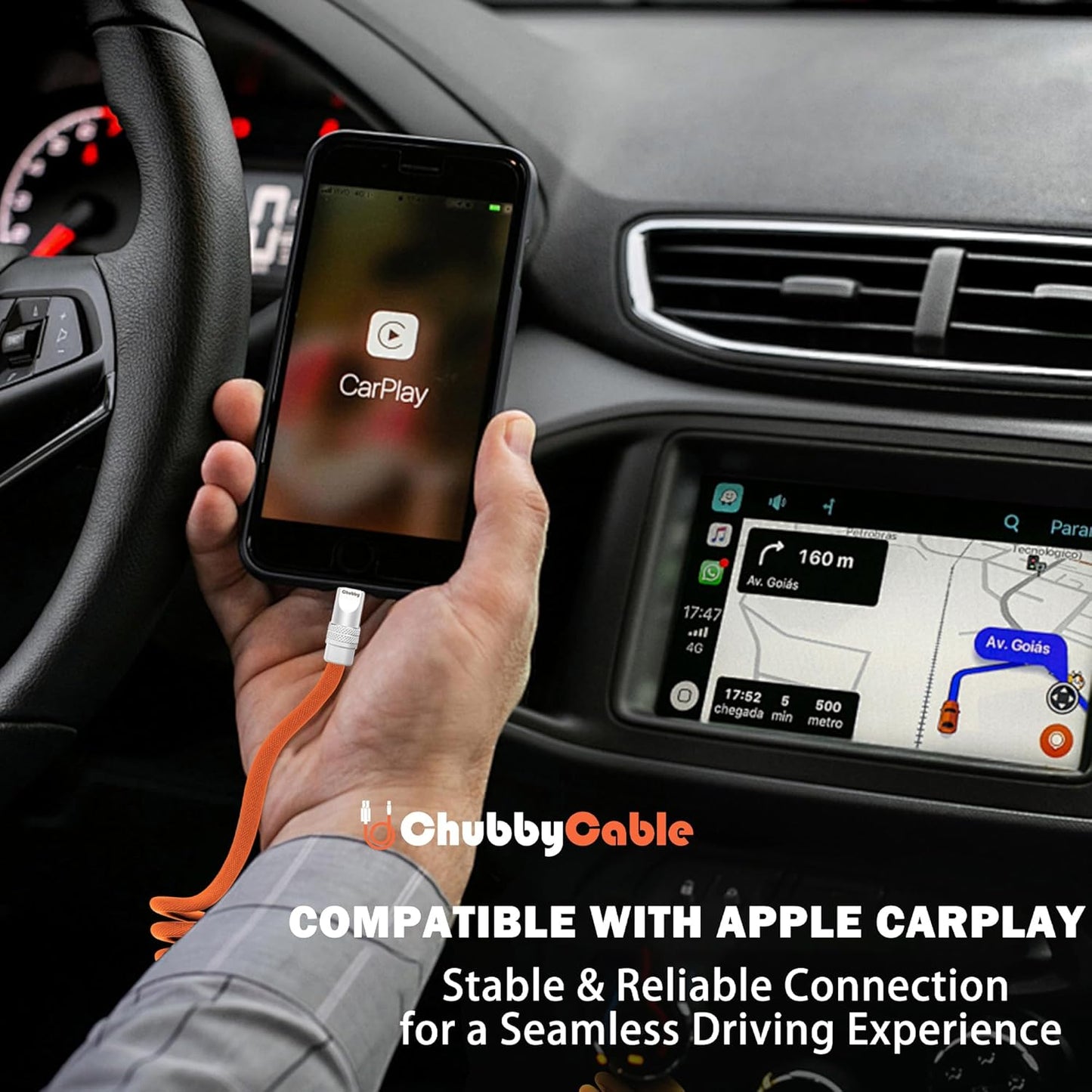 chubbycable Curly Chubby - Retractable Fast Charging Cable 240W Coiled Charger Cord for Car Durable USB-C Cable for Phones, Tablets and More, Black, Type-C to Type-C, 1.3FT-2.3FT