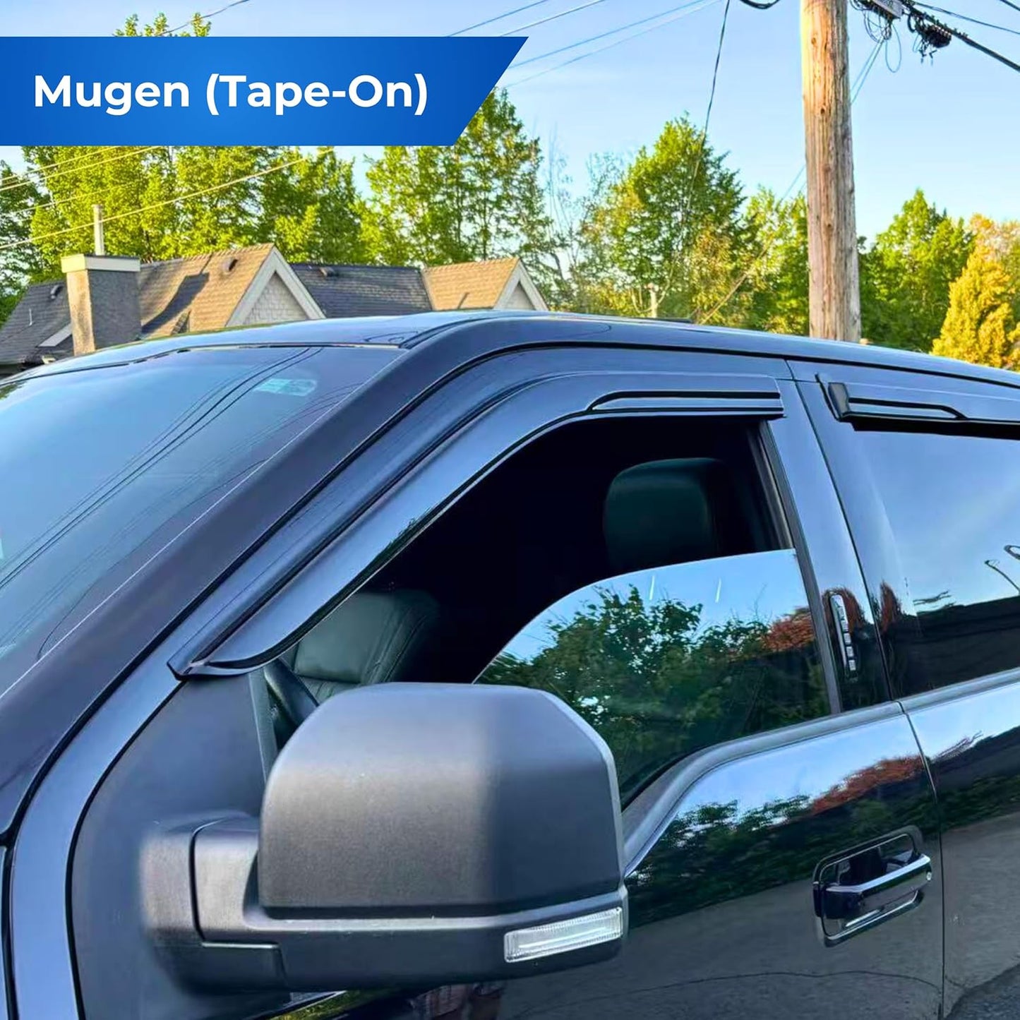 KPY Window Visor Compatible with Subaru Outback 2010-2014 (Excludes Limited Model), 4PC Rain Guard Side Window Vent Deflectors Tape-On Mugen Style, 2010 2011 2012 2013 2014