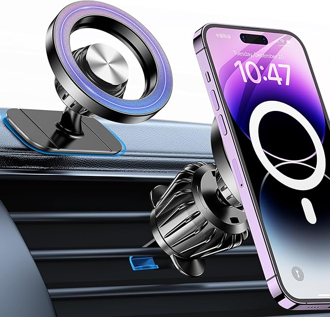 Kaistyle for Magsafe Car Mount【Strong Magnets】Magnetic Phone Holder for Car Phone Holder Mount Dash Mounted Holders Phone Holders for Your Car Accessories for Women Men Mothers Gifts for iPhone 17 16