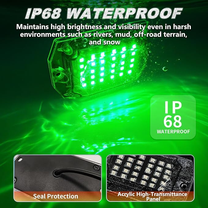 20Pods Full Angle RGB LED Rock Lights Full Kit for Trucks Pickup Dually Truck Off-Road, 600Chip Waterproof Multicolor Underglow Light with APP/RF Remote, Pre Wired 12V Underbody Accent Light Dual Zone