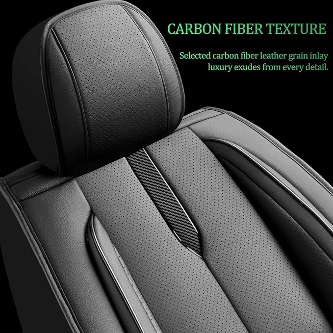 Fit Yaris Car Seat Covers for Toyota Yaris 2008-2018 2019 2020-Upgraded Premium Waterproof & Breathable Leather,Airbag Compatible,All-Weather Seat Cushion Protector,Full Set,Black