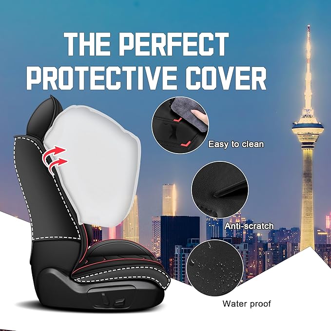 CTDS Car Seat Covers for Honda HR-V 2016-2026, Stylish Sport Seat Cover, Premium Nappa Leather Car Seat Cover. Automobile Seat Covers Sets.(Standard 5 Seats/Black)