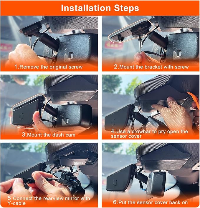 mangoal 4K Front & 2K Rear 2 Channel HDR Dash Cam, Dual STARVIS 2 IMX678 IMX675, Custom Fit for Ford F150 2018-2026 F250/F350 Super Duty 2020-2026(Model A), 5GHz WiFi, GPS, 128GB Card