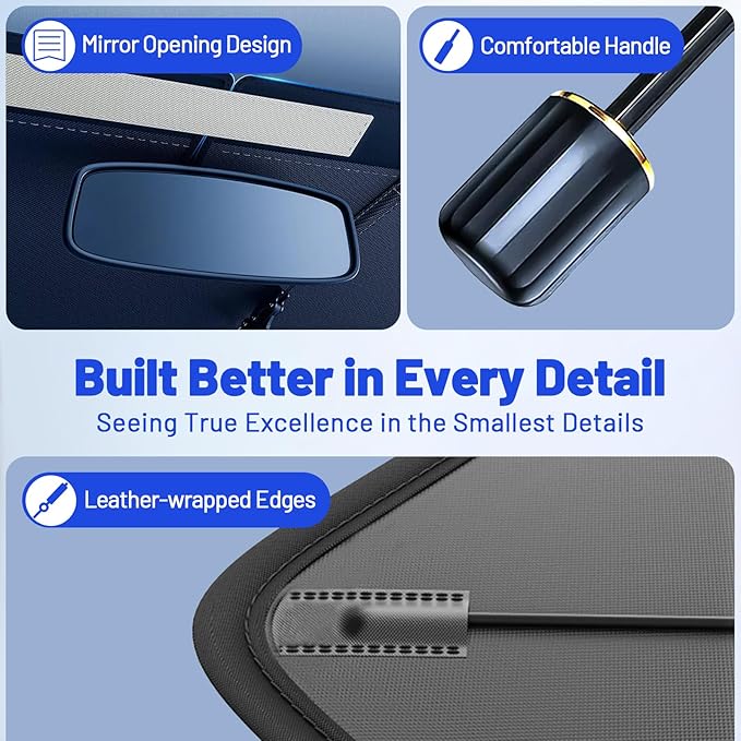 Car Windshield Sun Shade for Honda CRV 2023-2026 –[Reflective Coated Fabric] Sunshade Umbrella for Front Window, Car Shades Sun Visor Keep Car Cool and Protects Interior, 1:1 Exact Fit