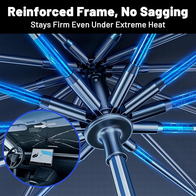 Car Windshield Sun Shade for Nissan Rogue 2021-2026 –[Reflective Coated Fabric] Sunshade Umbrella for Front Window, Car Shades Sun Visor Keep Car Cool and Protects Interior, 1:1 Exact Fit